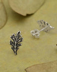 Sterling Silver Oak Leaf Post Earrings