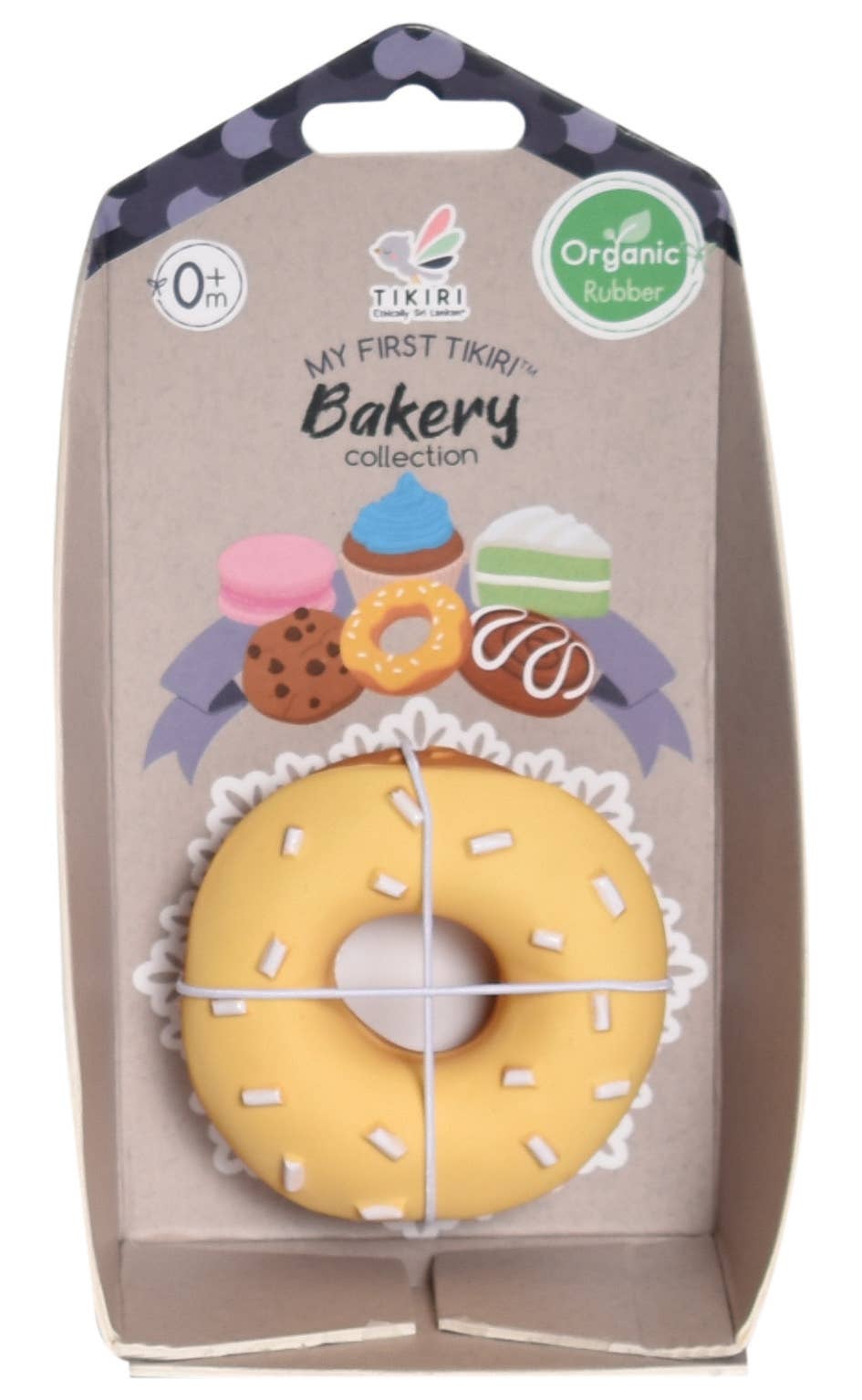 Donut Natural Rubber Teether and Rattle