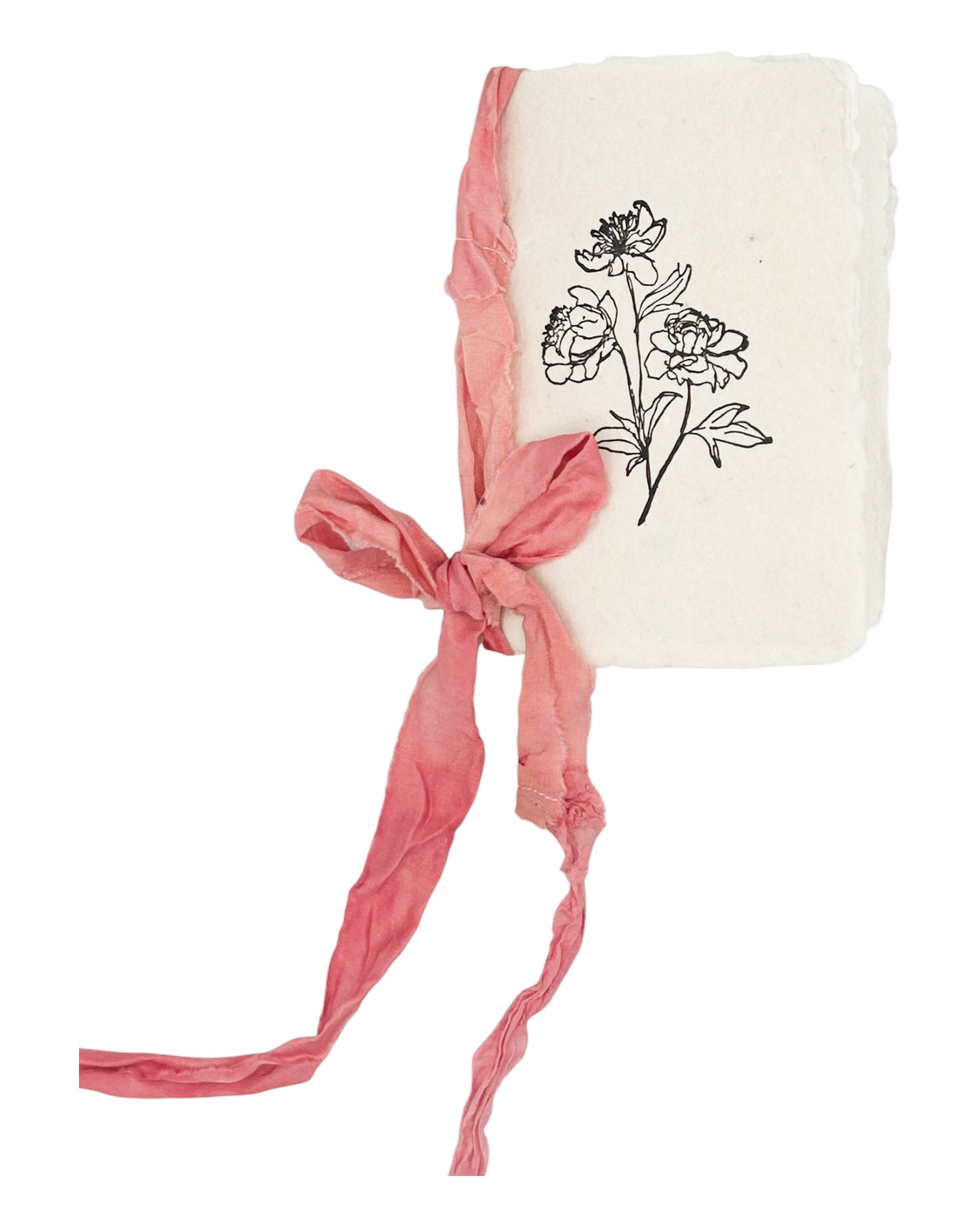 Peony Handmade Paper Notebook