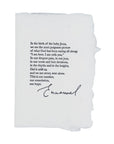 White faith-themed Christmas card with handwritten prayer text and signature-style script