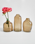 Tall Siena Handblown Hammered Bud Vase: Blush