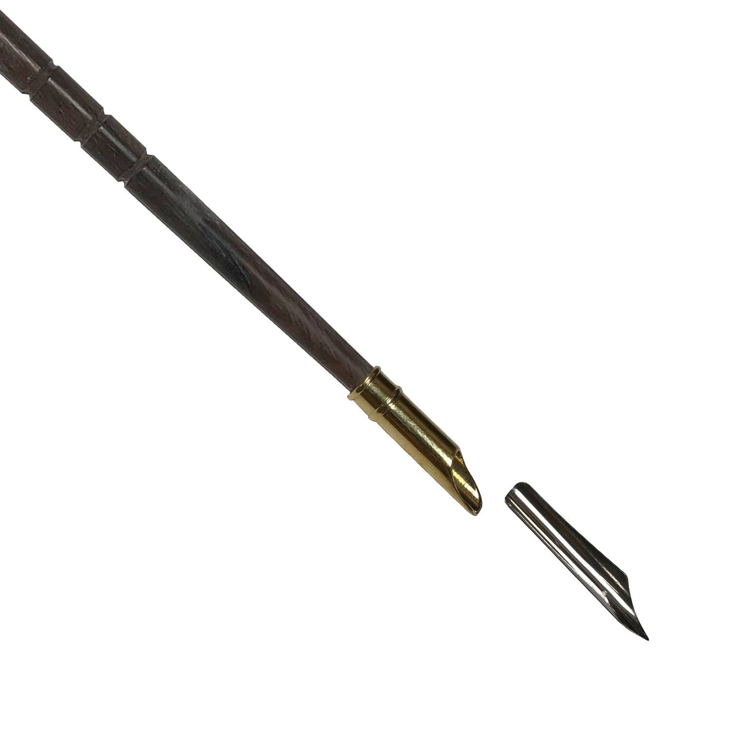 6" Turned Sheesham Wood with Nib Pen Antique Reproduction