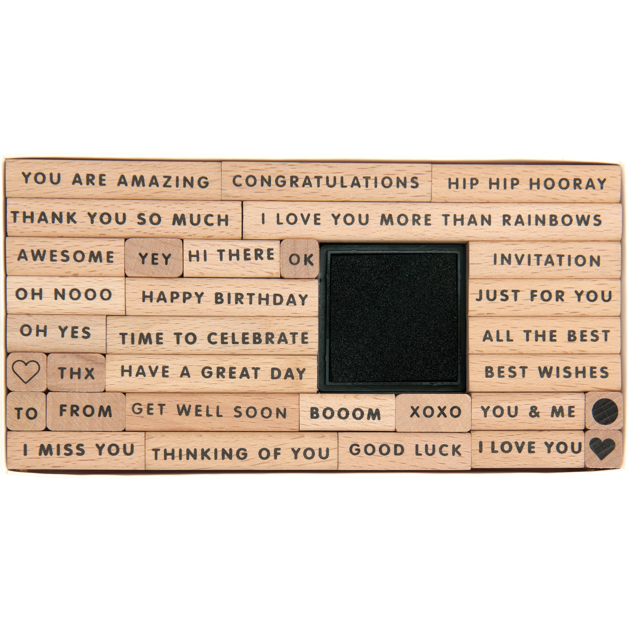 Rico Design Stamp Set, Best Wishes, 34-Piece Set