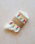 Tulip Flower Casual Socks: Sage