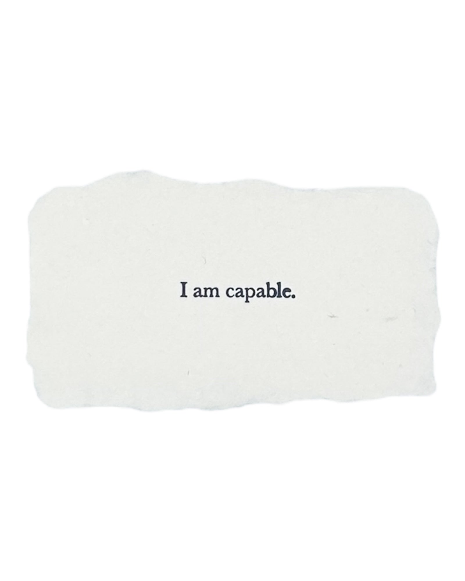 I am capable affirmation card