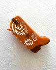 Eco Western Boots Hair Claw Clip: Almond Milk