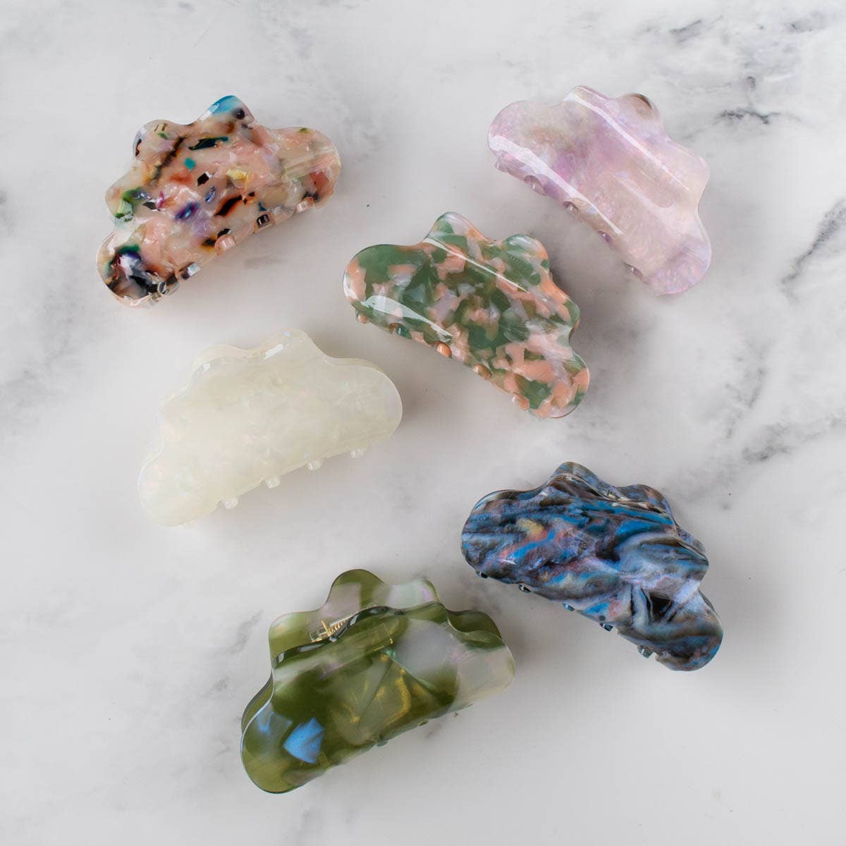 Eco Cloud Hair Claw Clip: Pink Clouds