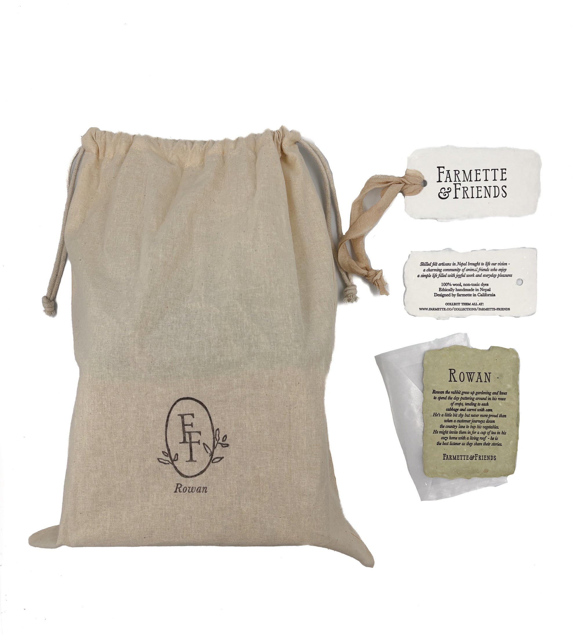 Rowan the Rabbit - Felt Play Set