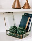 Antiqued Brass Keepsake Box