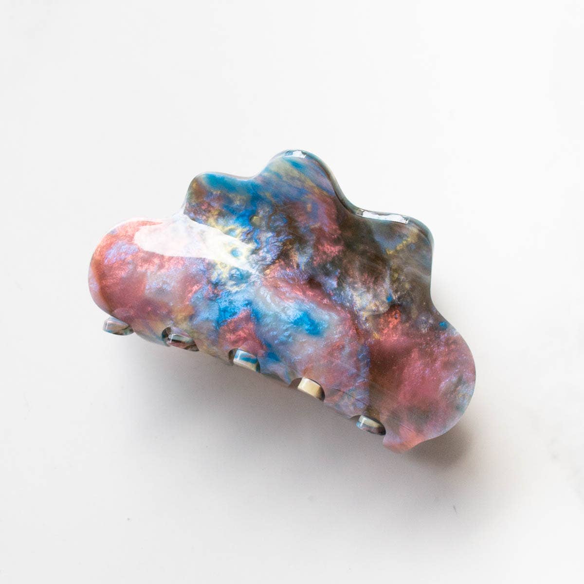 Eco Cloud Hair Claw Clip: Rainbow Cookie