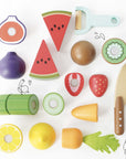 Wooden Chopping Board & Sliceable Play Food