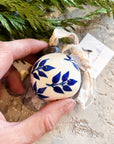 Hand-painted Blue & White Christmas Ornaments Set of 12