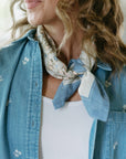 Afternoon Sonnet Flutterby Bandana - Green Ditsy Floral