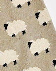 Furry Sheep - Organic Cotton Jacquard Knit Baby Blanket: One Size