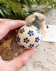 Hand-painted Blue & White Christmas Ornaments Set of 12