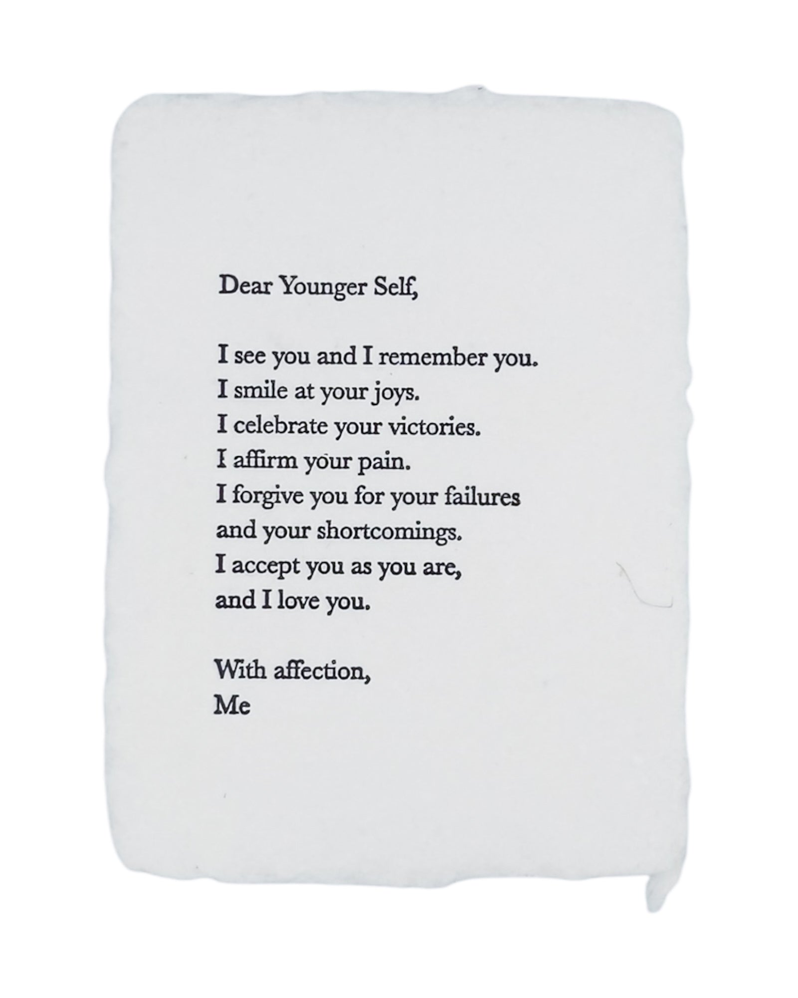 Dear Younger Self mini art print
