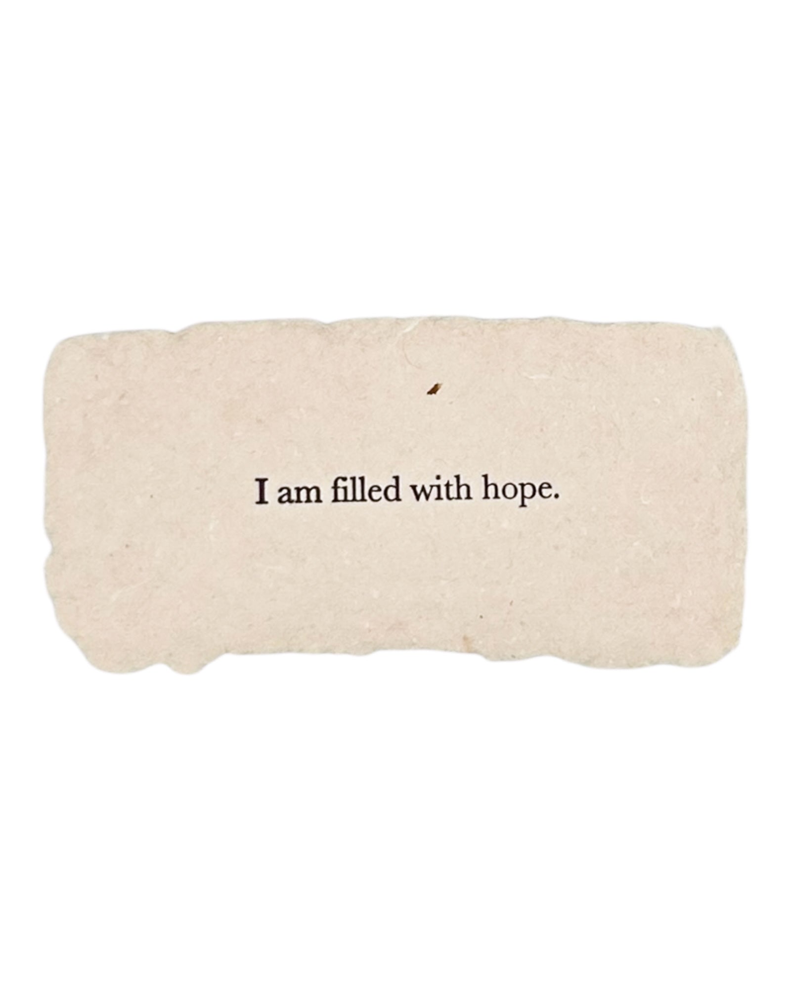 I am filled with hope affirmation card