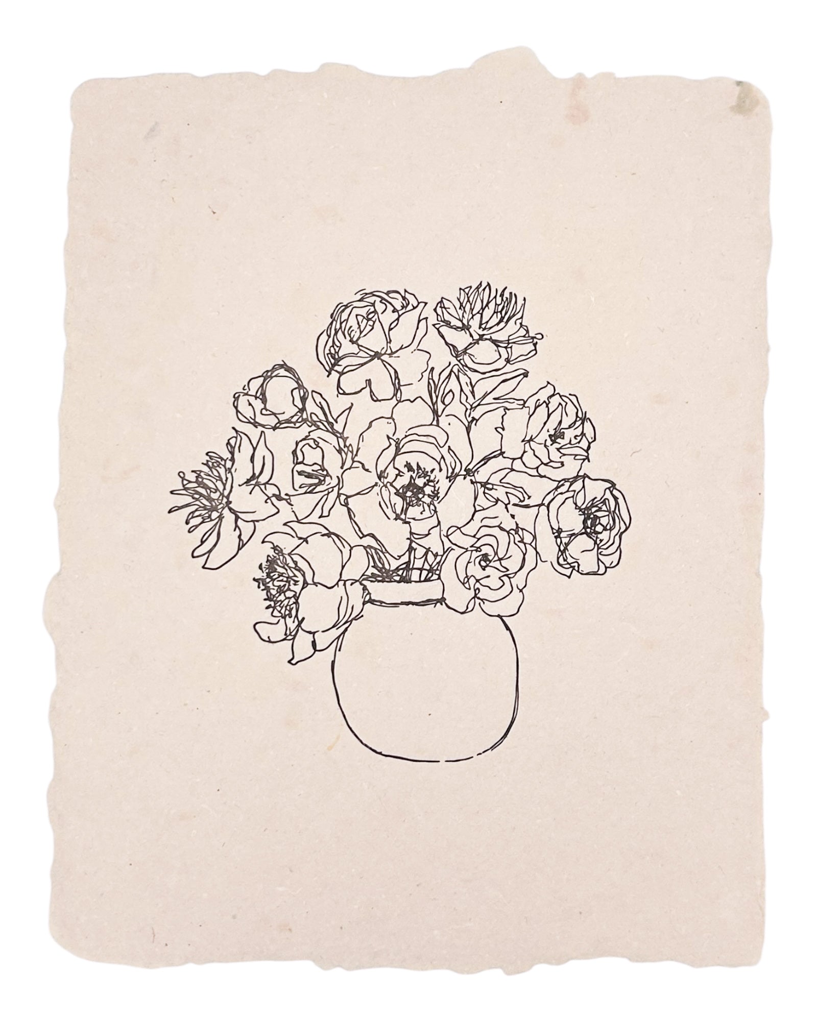 vase of peonies art print