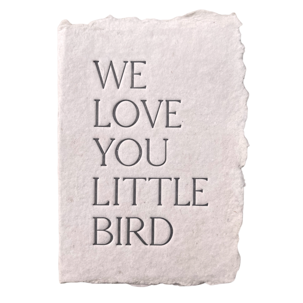 Thinking of You Birds Letterpress Card