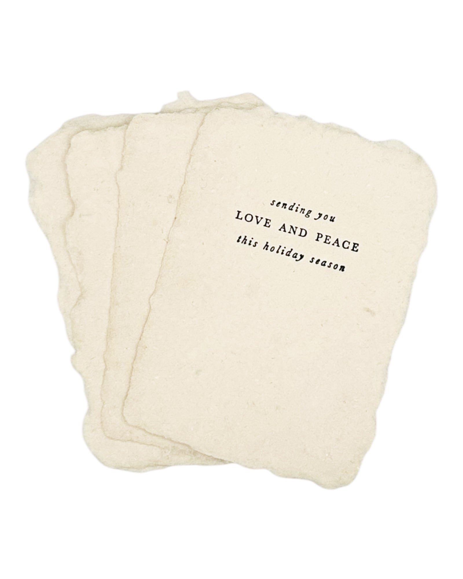 love and peace petite holiday note card