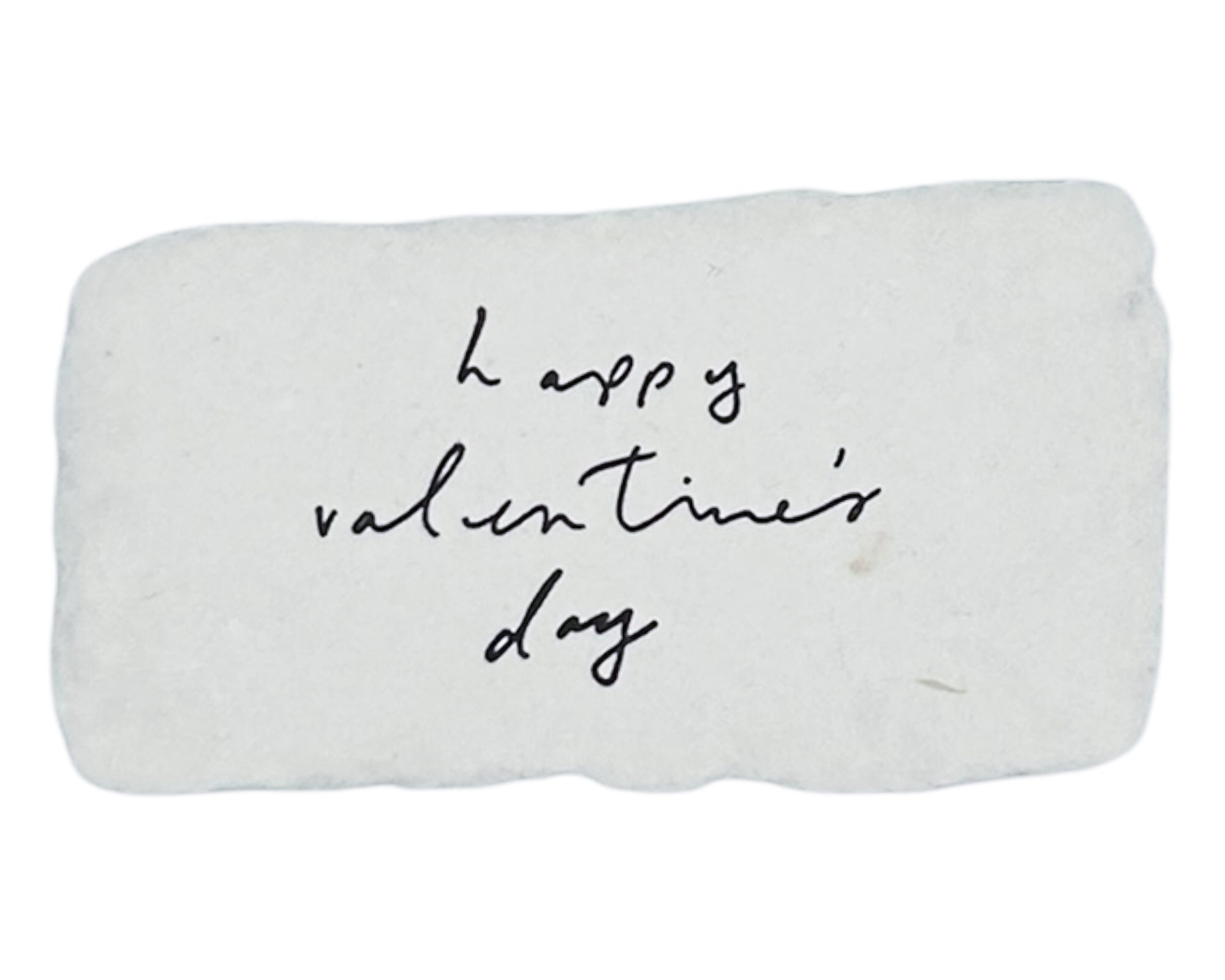 handwritten happy valentine’s day tiny note