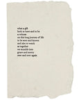 what a gift to have, original poem card