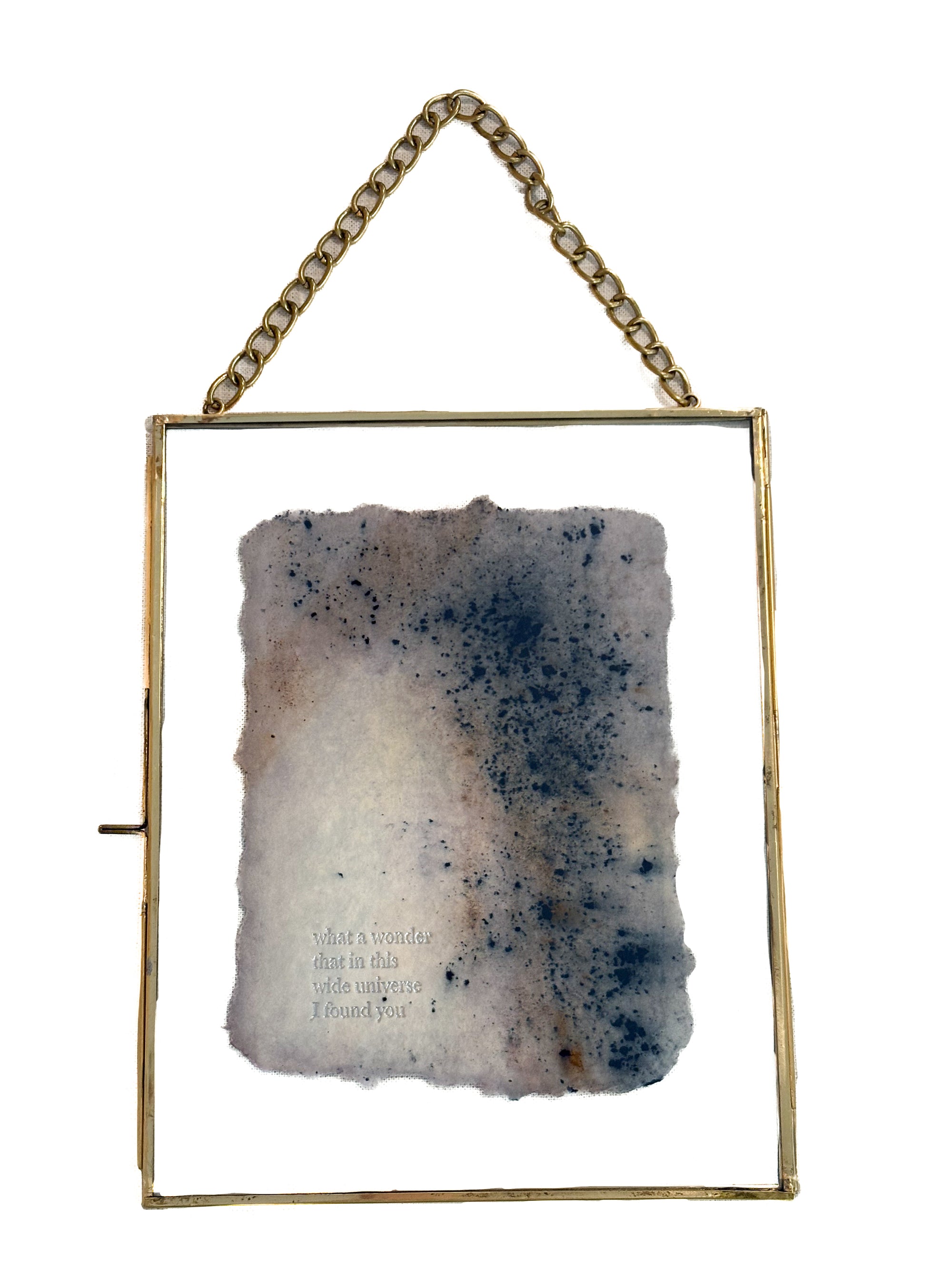 Glass Picture Frame with Chain 8x10in (recommend for 5x7in art prints)