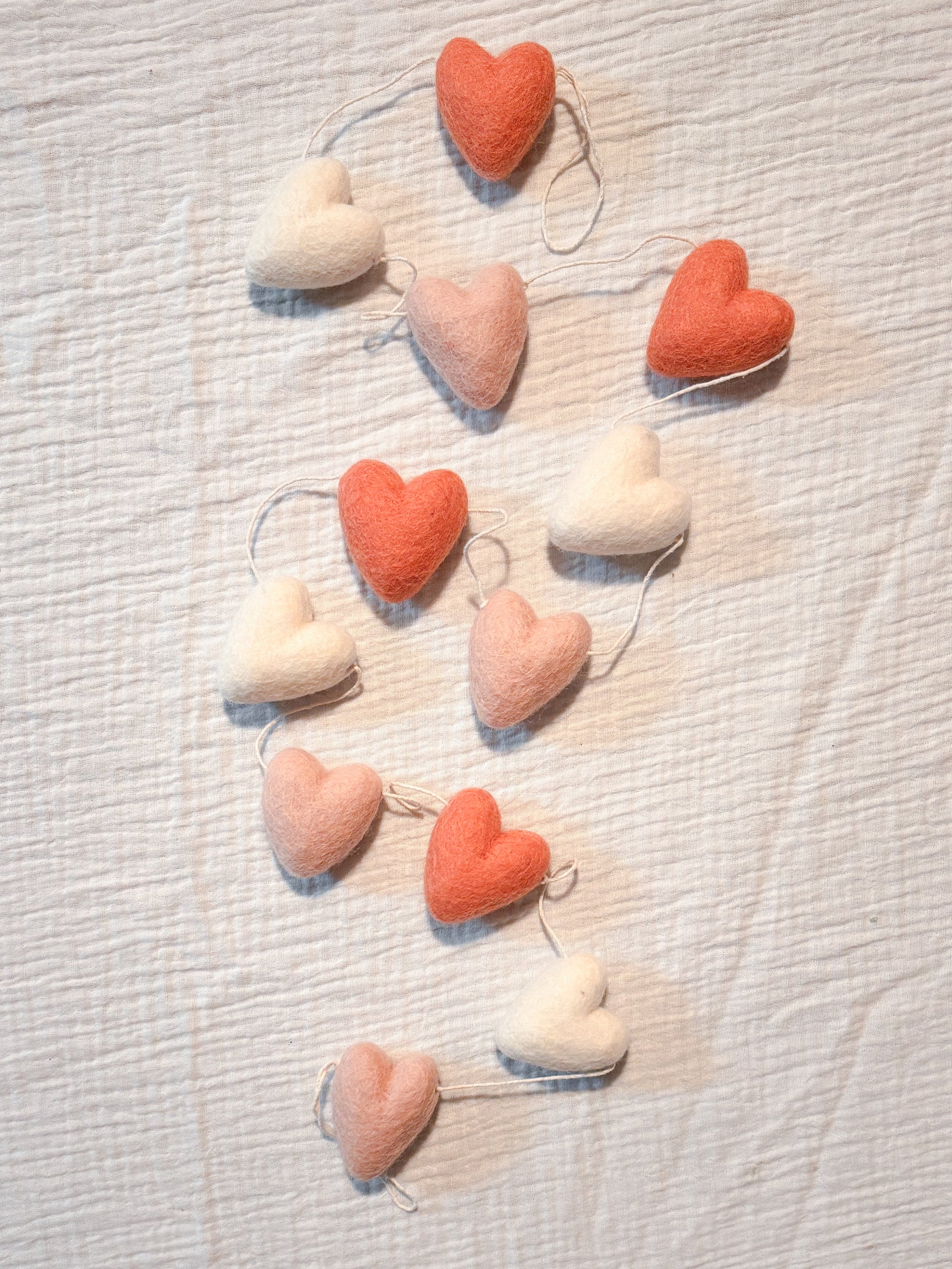 Wool Felt Heart Garland