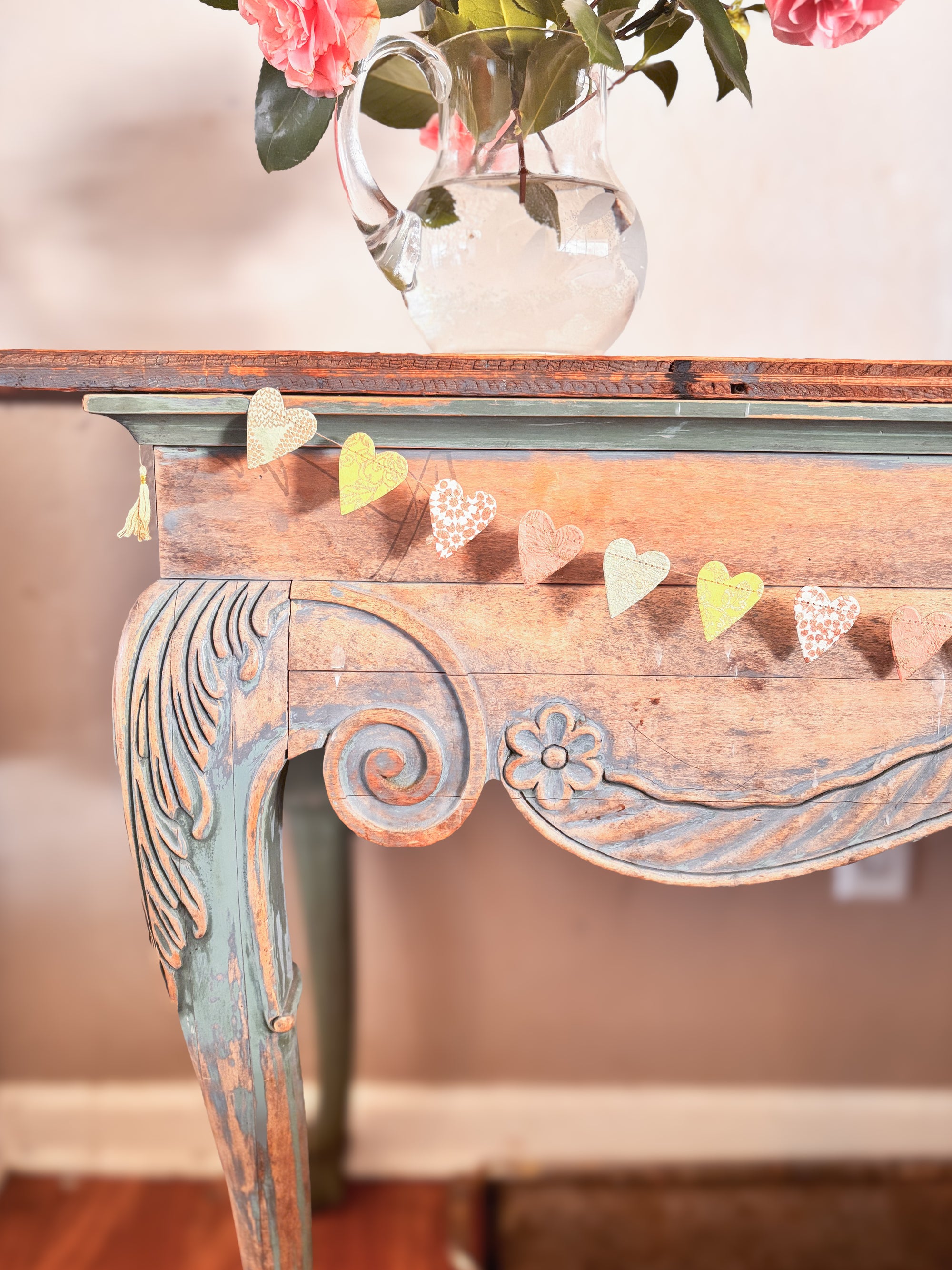 Patterned Heart Paper Garland
