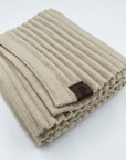 100% Baby Alpaca Accordion Scarf Solid Color 9" x 78"