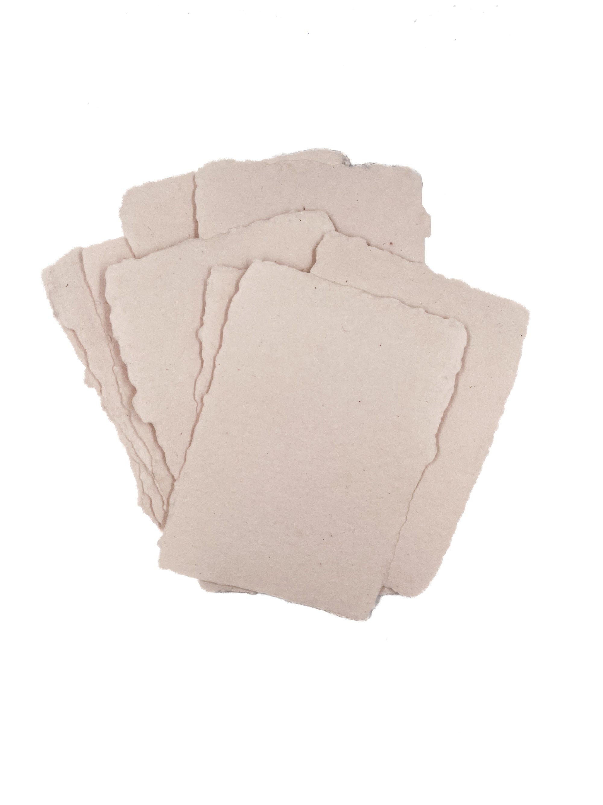 Blush A7 Handmade Paper with Custom Letterpress