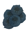 Indigo 3x4 Handmade Paper with Custom Letterpress