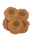 Terra Cotta 3x4 Handmade Paper with Custom Letterpress
