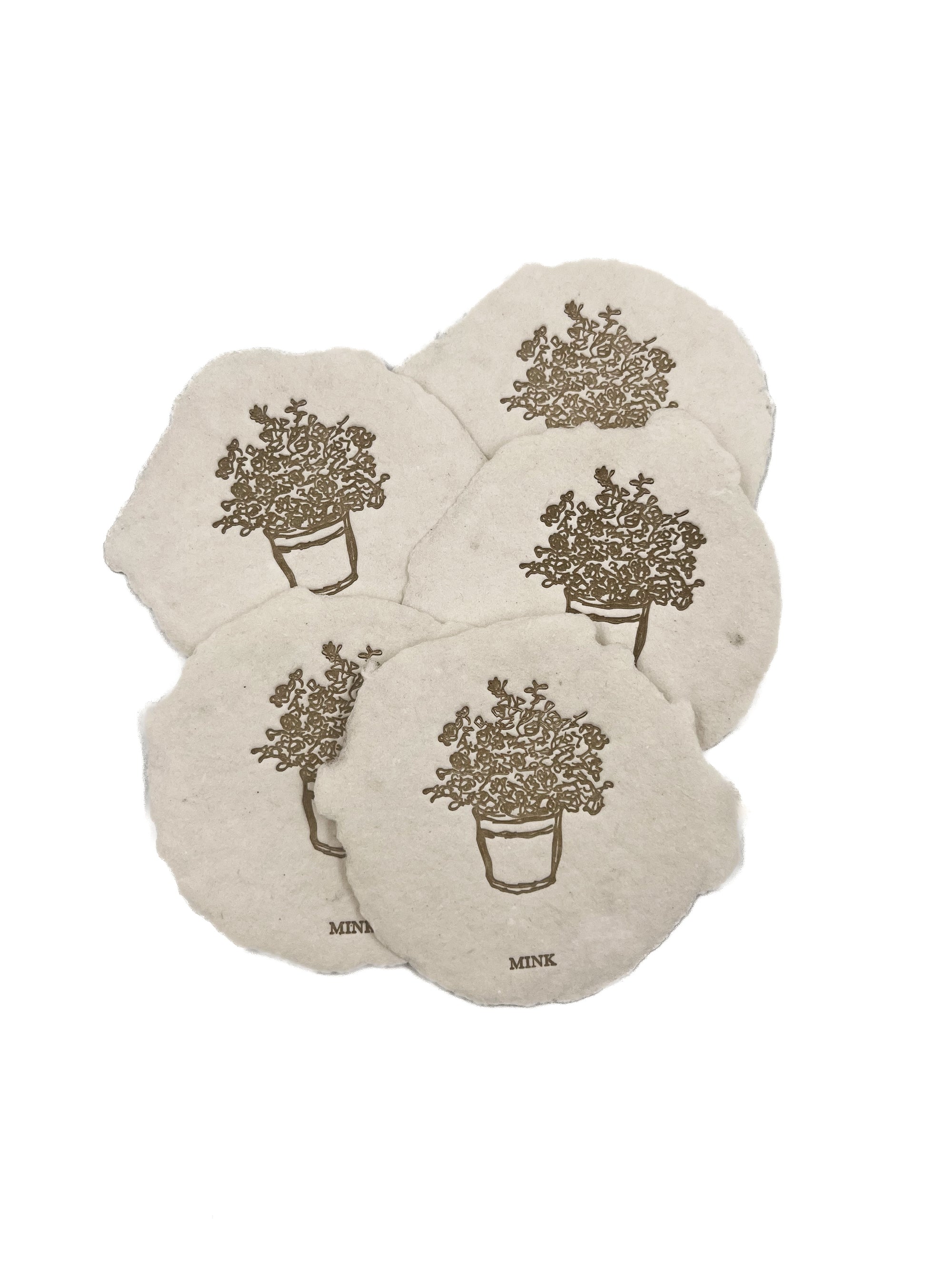 Vanilla 3.75x5.25 Handmade Paper with Custom Letterpress