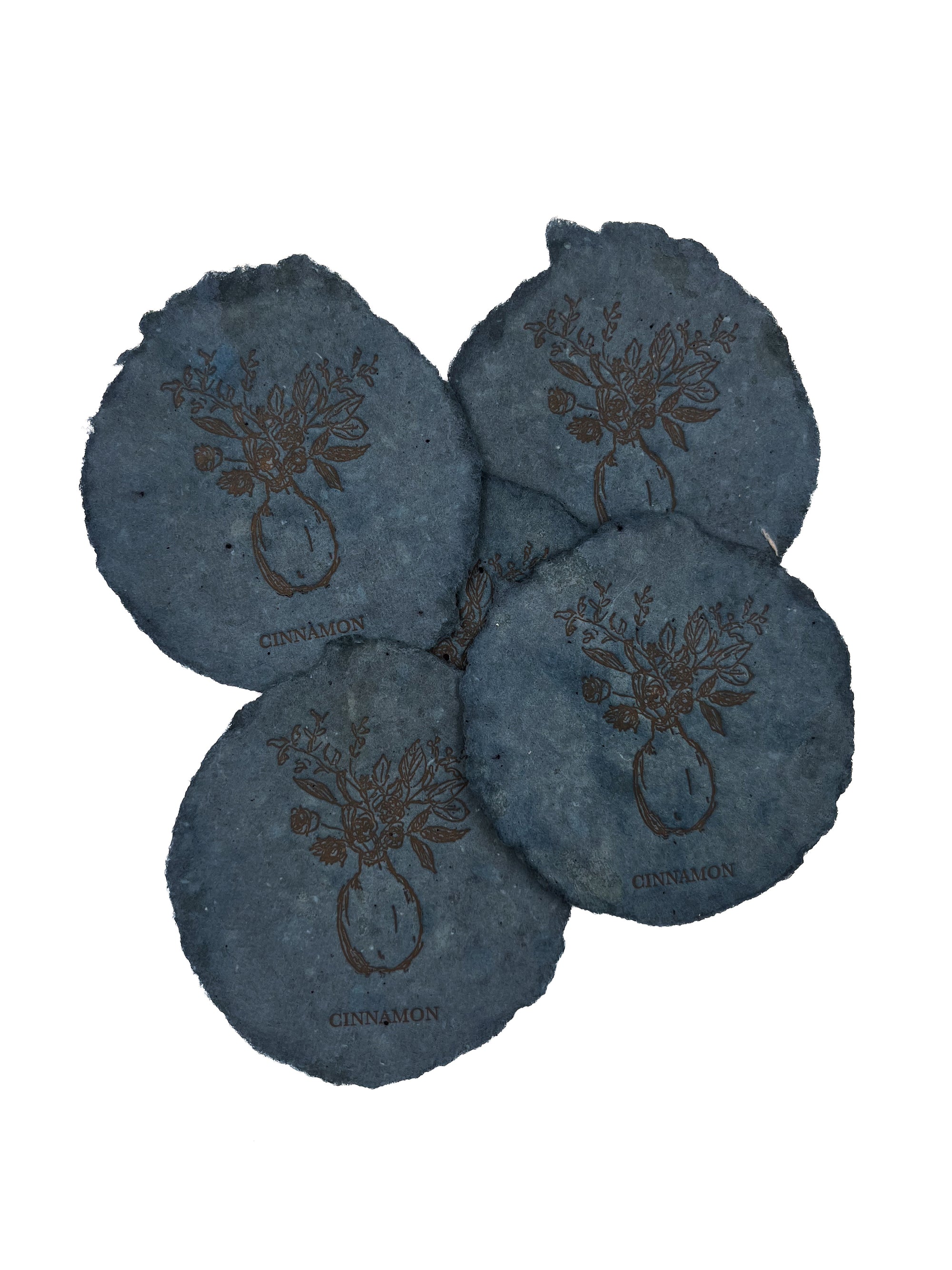 Indigo A7 Handmade Paper with Custom Letterpress