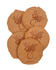 Terra Cotta 3x4 Handmade Paper with Custom Letterpress