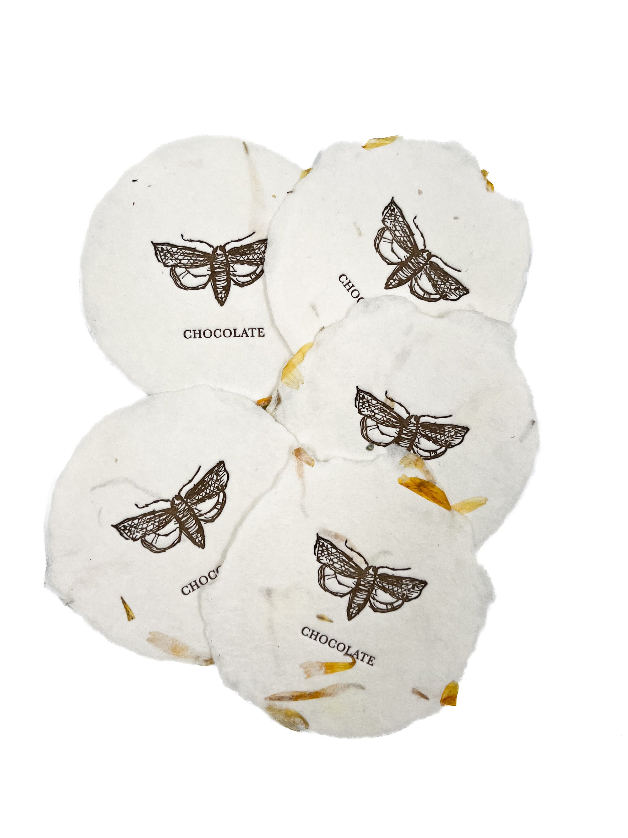Petal 2x4 Handmade Paper with Custom Letterpress