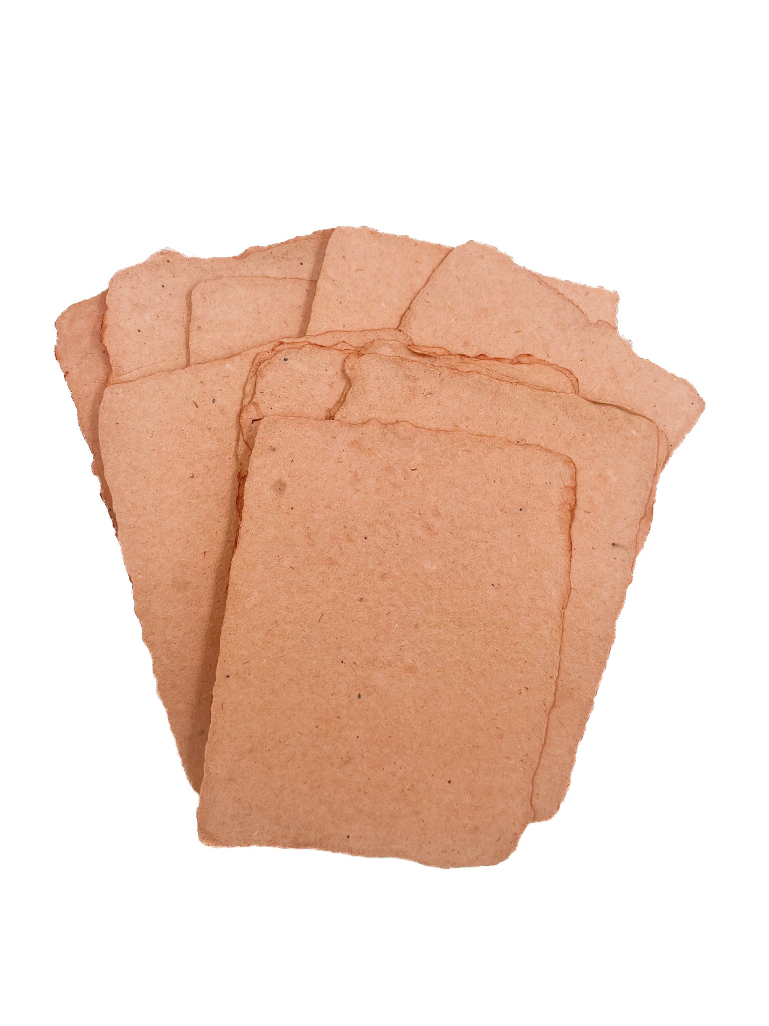 Terra Cotta A7 Handmade Paper with Custom Letterpress