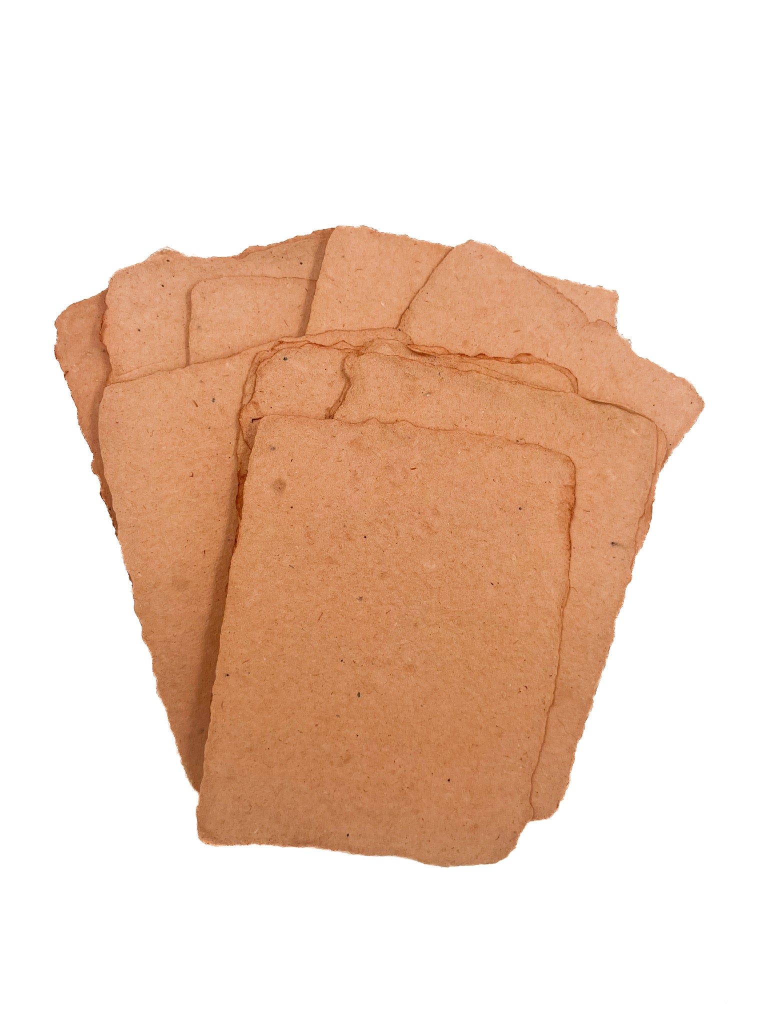 Terra Cotta 3.75x5.25 Handmade Paper with Custom Letterpress