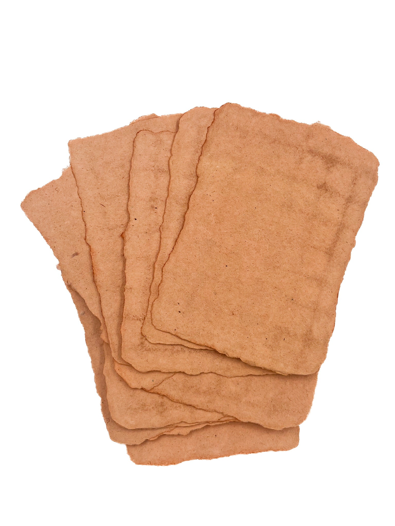 Terra Cotta 3.75x5.25 Handmade Paper with Custom Letterpress