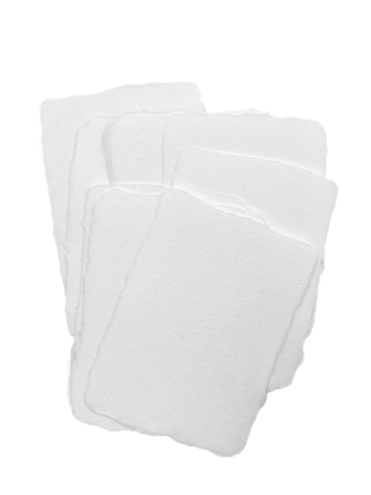 White 3.75x5.25 Handmade Paper with Custom Letterpress