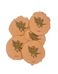Terra Cotta 3x4 Handmade Paper with Custom Letterpress