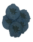 Indigo 3x4 Handmade Paper with Custom Letterpress