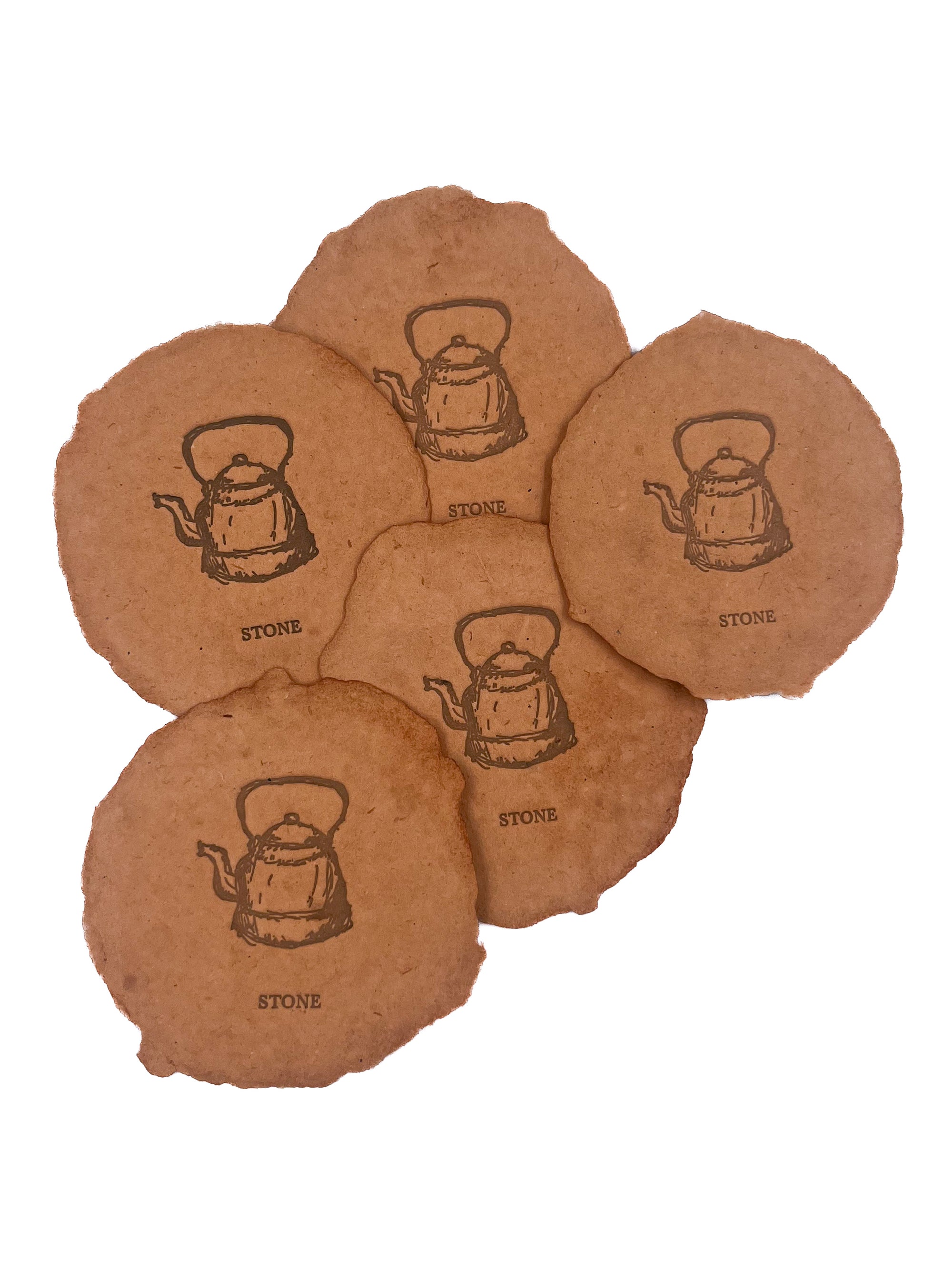 Terra Cotta 4x8 Handmade Paper with Custom Letterpress