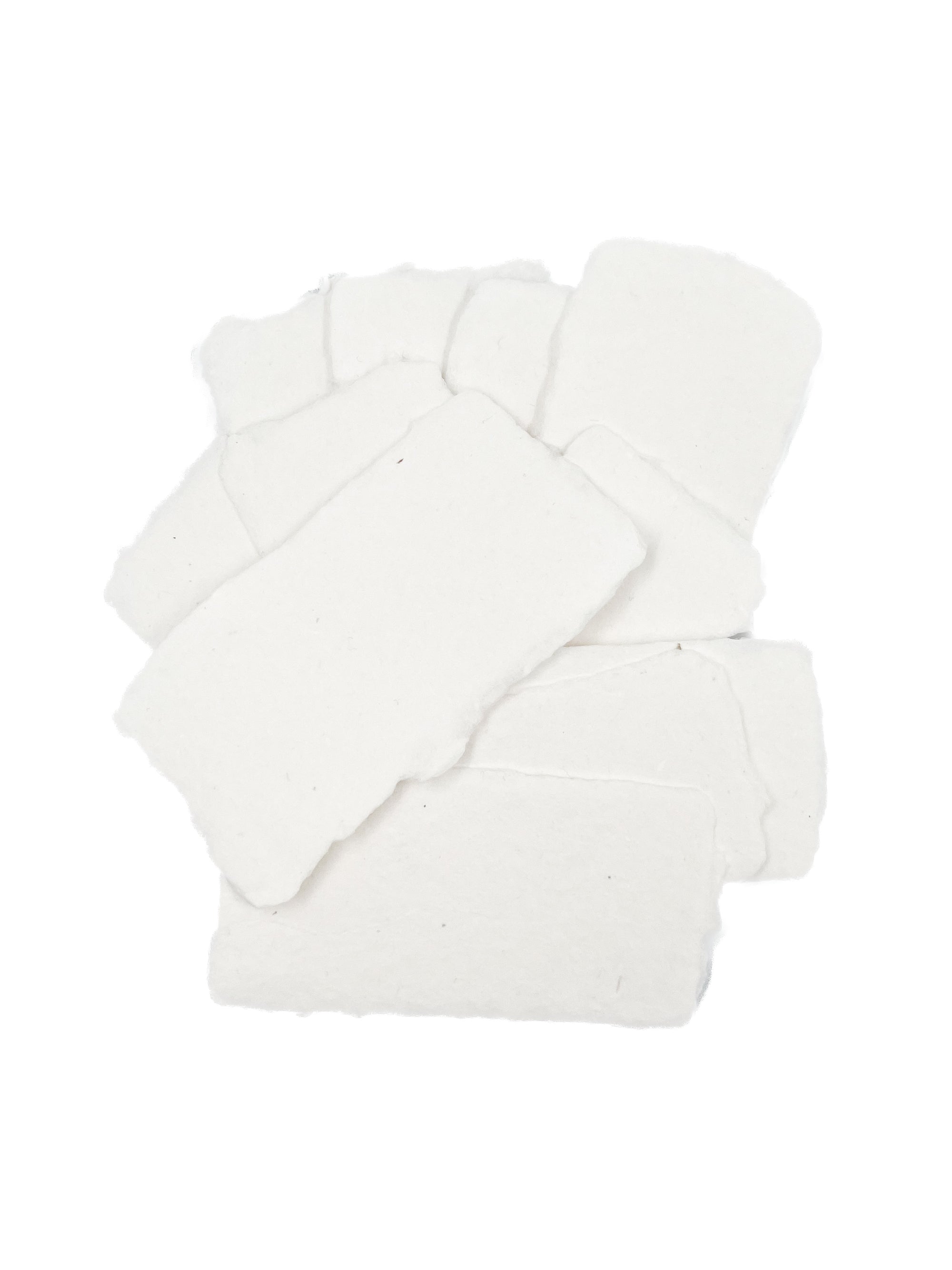 White 2x4 Handmade Paper with Custom Letterpress