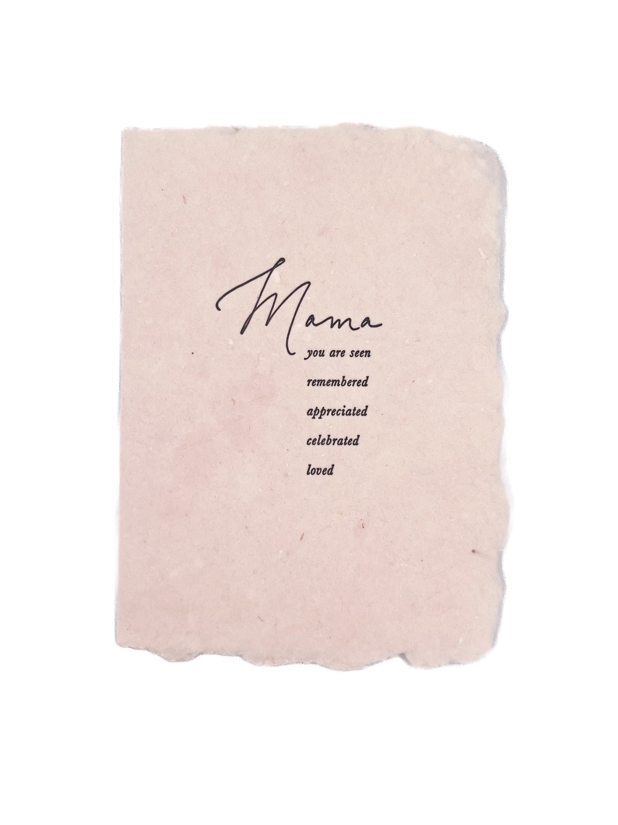 Mama you are seen card