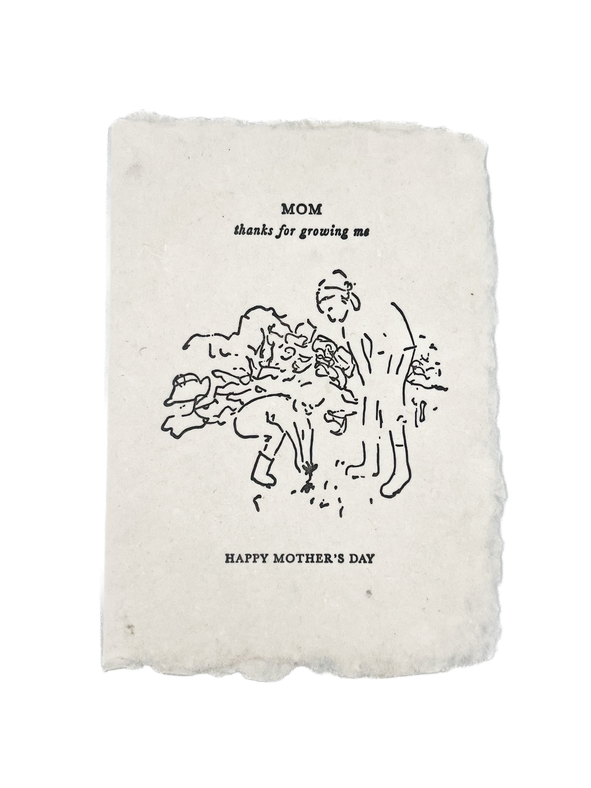 thanks for growing me mother’s day card