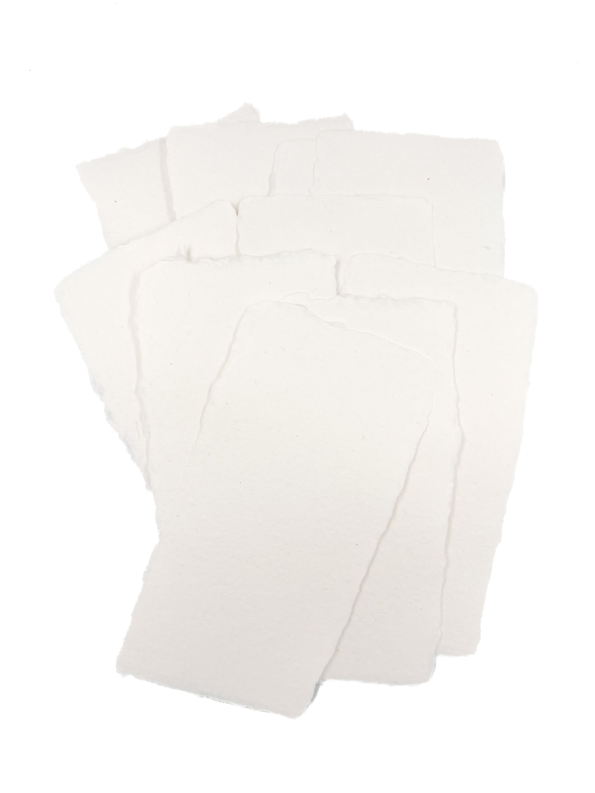 White 4x8 Handmade Paper with Custom Letterpress