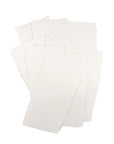 White 4x8 Handmade Paper with Custom Letterpress