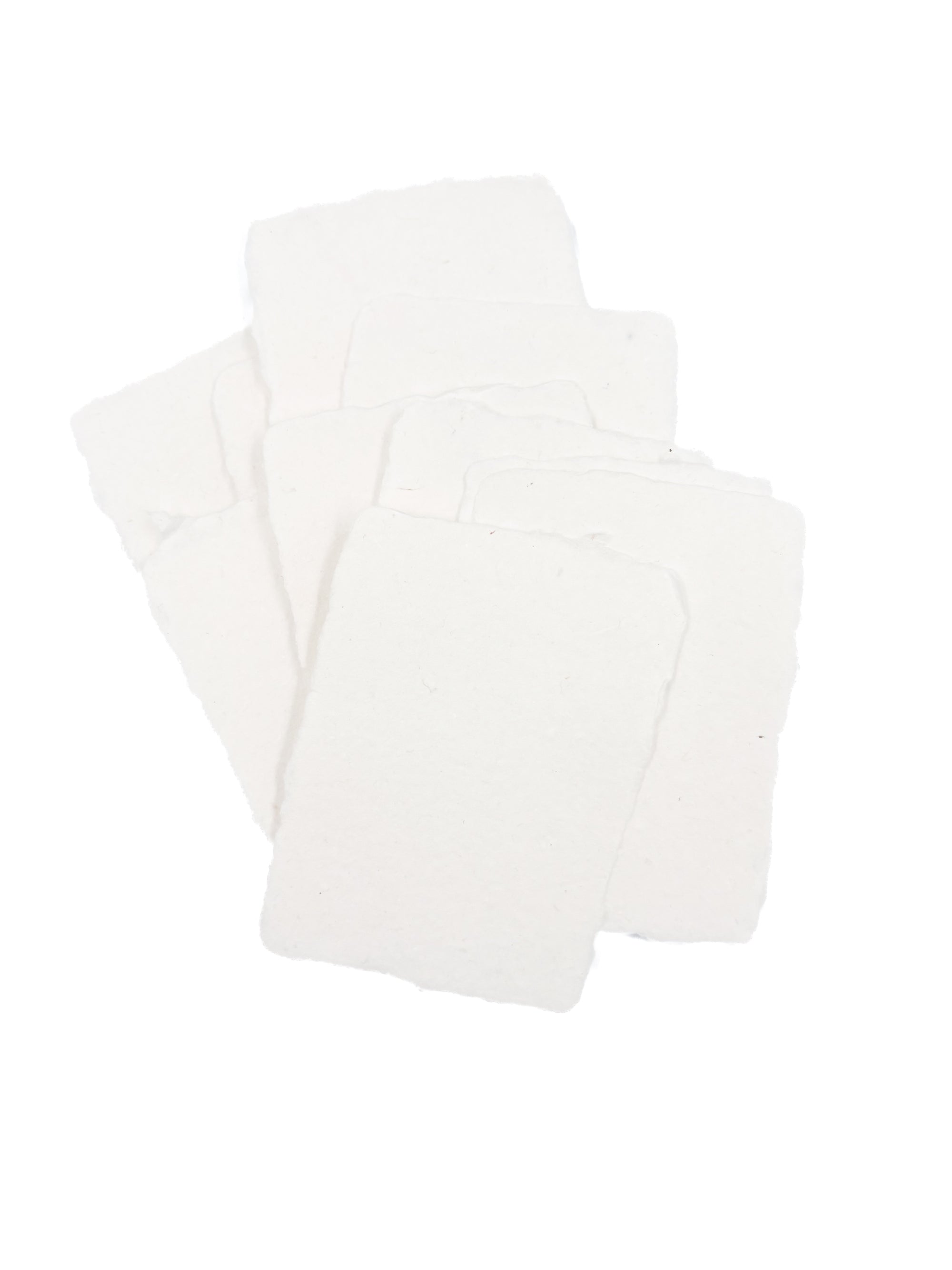 White 3x4 Handmade Paper with Custom Letterpress